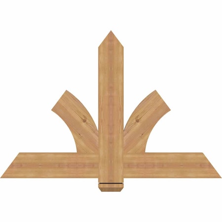 Ekena Millwork Redmond Smooth Timber Gable Bracket, Western Red Cedar, 48"W x 32"H x 1 1/2"D x 5 1/2"F, 16/12 Pitch GBW048X32X0206RED00SWR